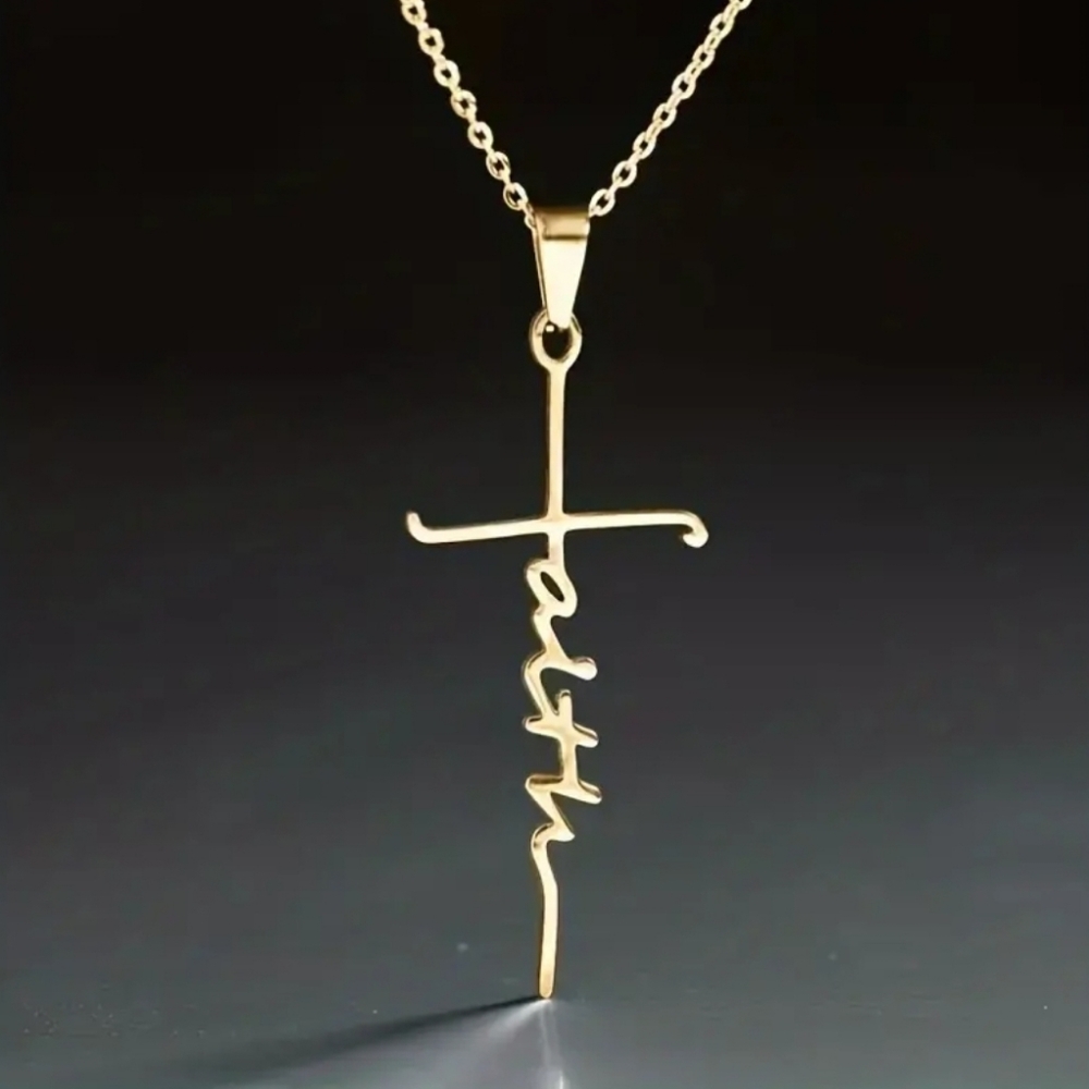 Faith Necklace in Gold